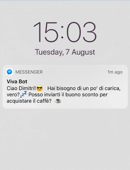 interazione chat bot mobile